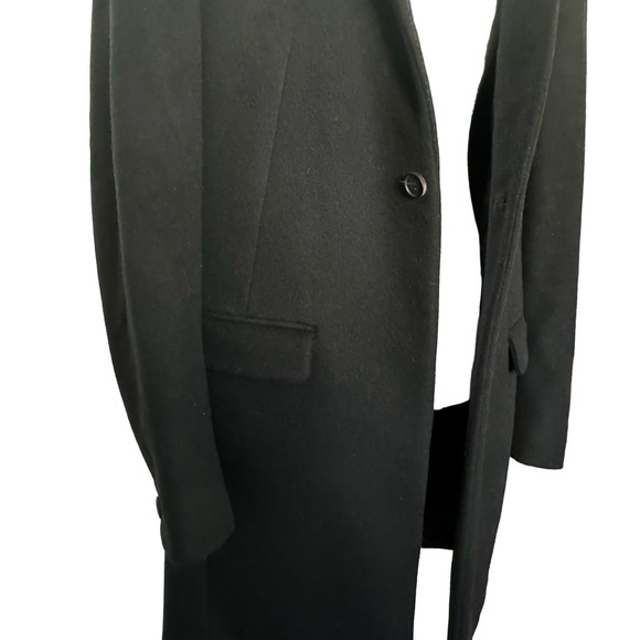 All Saints Wool Italian Cloth Overcoat Black Size 36 - Picture 5 of 11